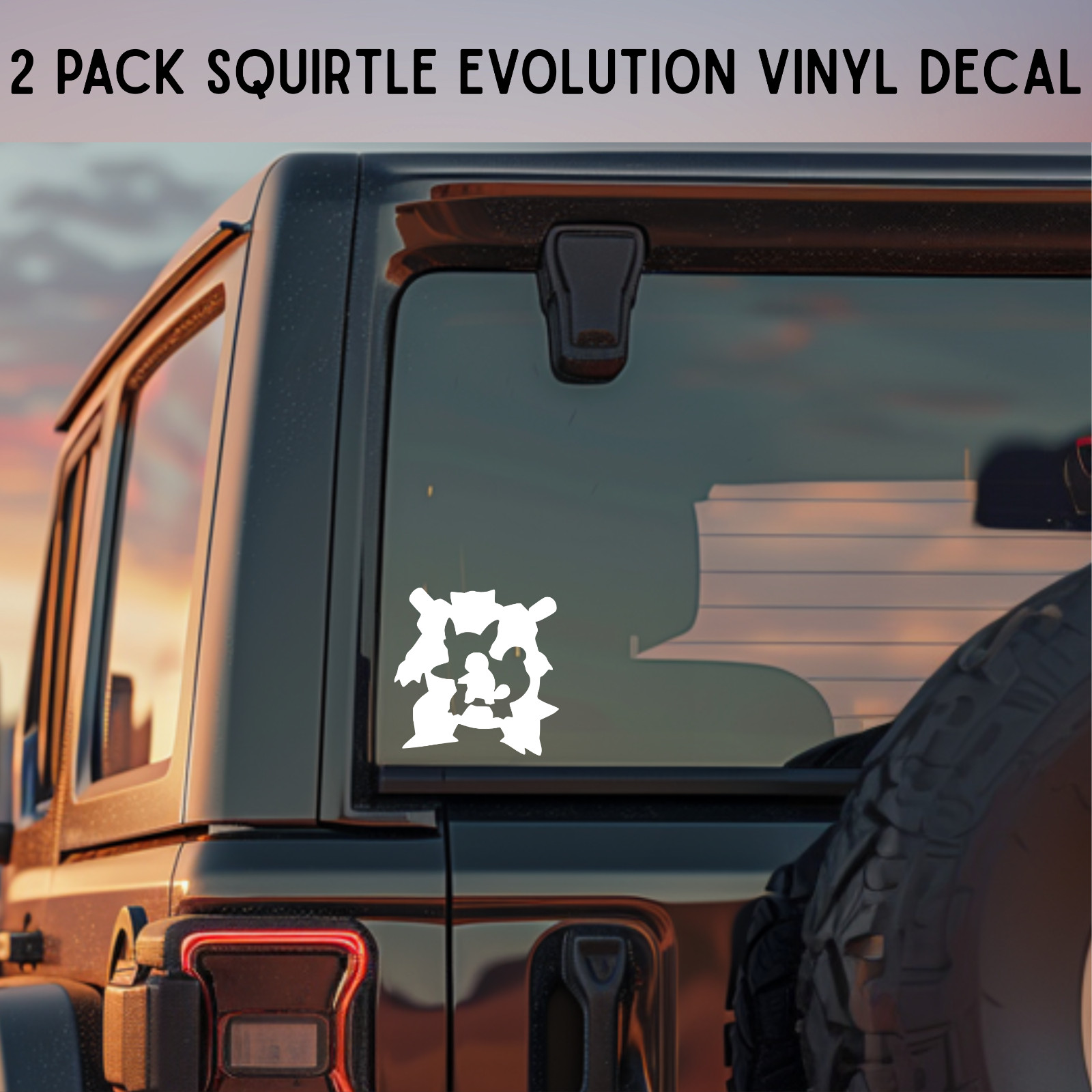 Squirtle Evolution 2 PACK Vinyl Wartortle Blastoise Pokemon Decals