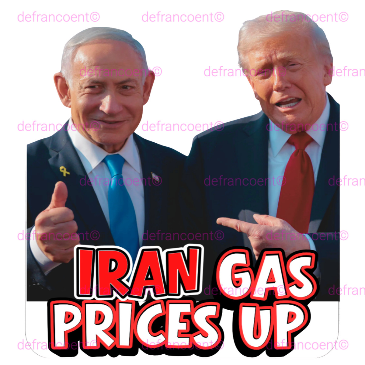 Gas Stickers Trump I Did That Gas Pump Iran Gas Prices Up! 10 – 100 pk Bibi war
