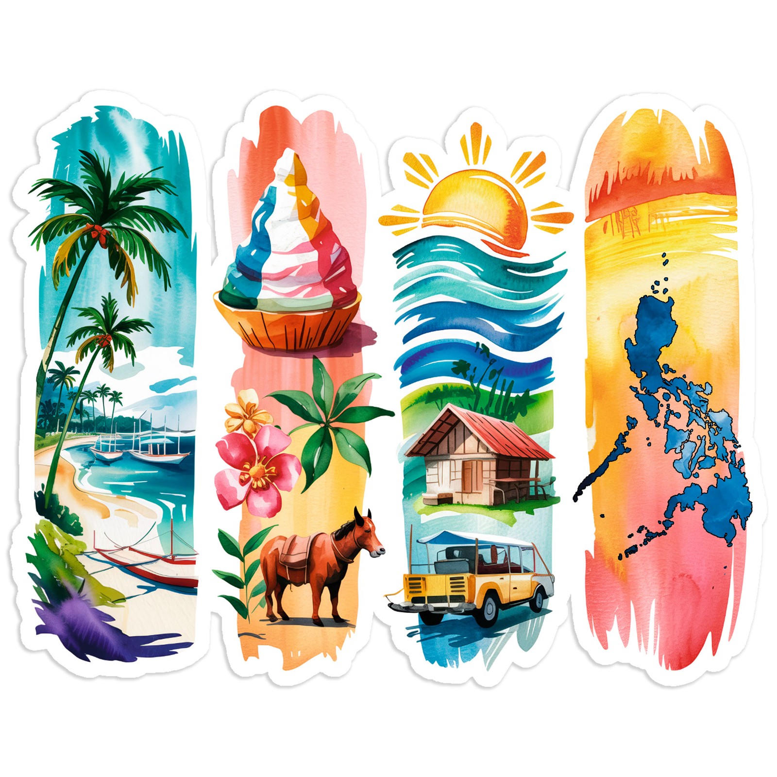 Brush Stroke Philippines – Vinyl Decal Sticker – Car Window Laptop – #156