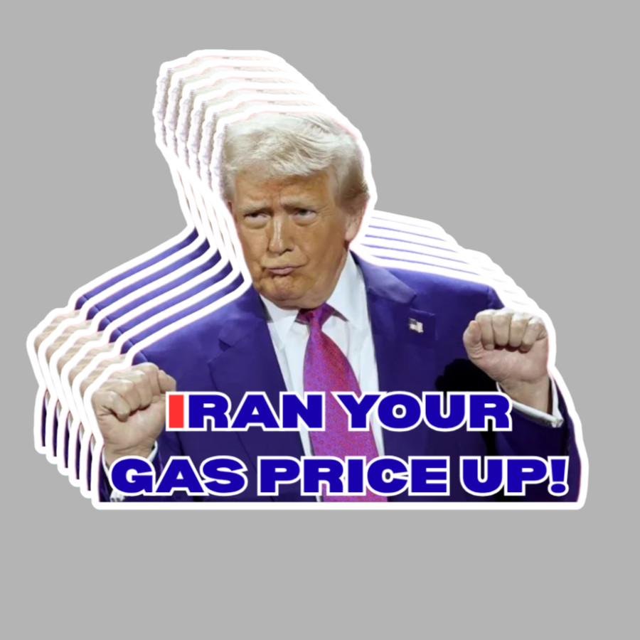 Trump “Iran Your Gas Price Up” Sticker 20 Pack Political Meme Decals Vinyl 2"