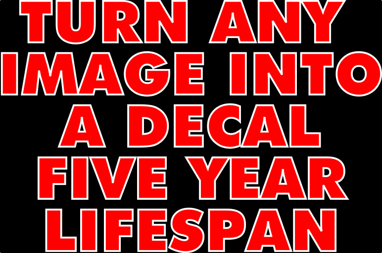 TWO PACK CUSTOM COLOR VINYL DECAL STICKER LABEL WATERPROOF FIVE YEAR LIFESPAN