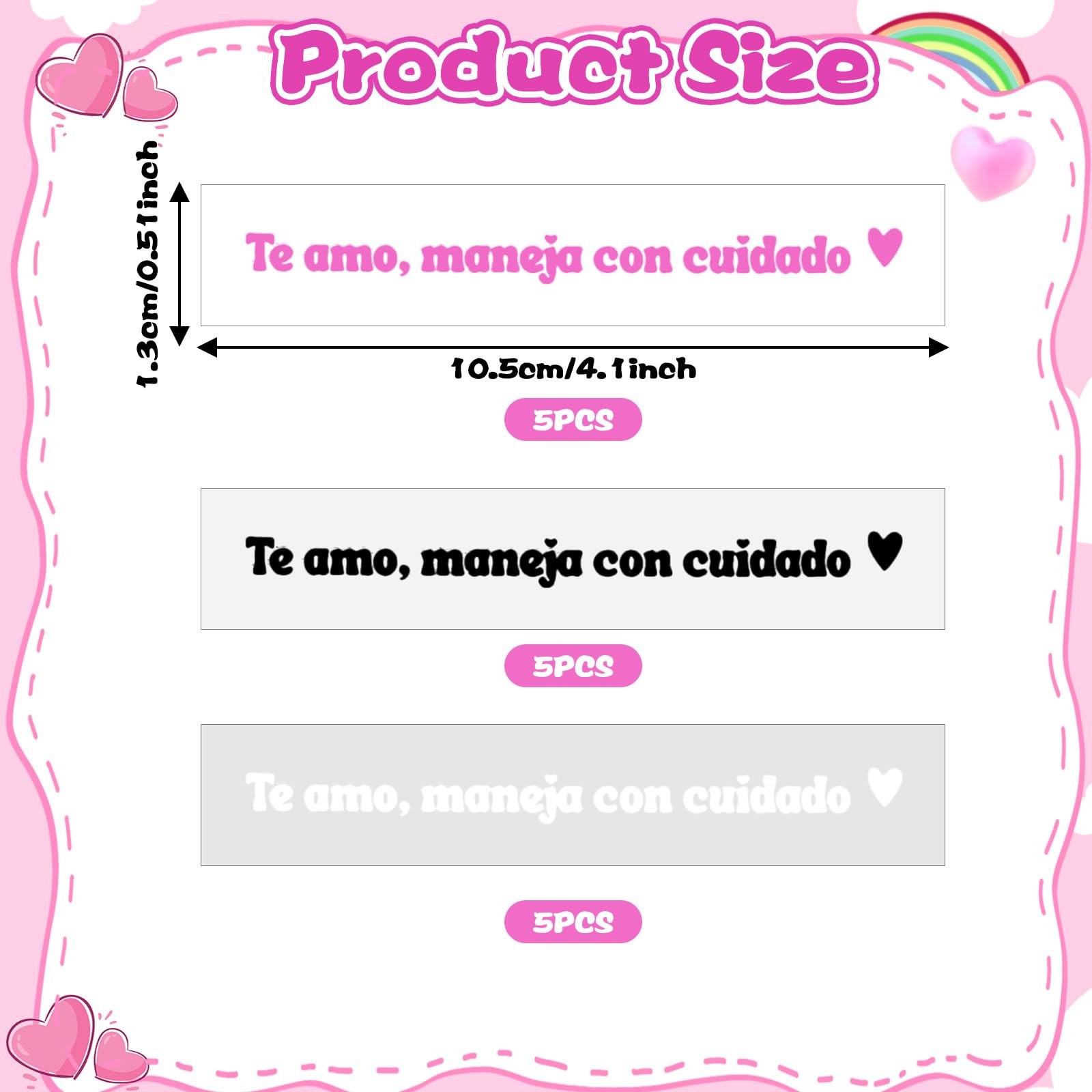 LXUEJIE 15 PCS Te amo maneja con cuidado Inspirational Message Decal, 3 Color…