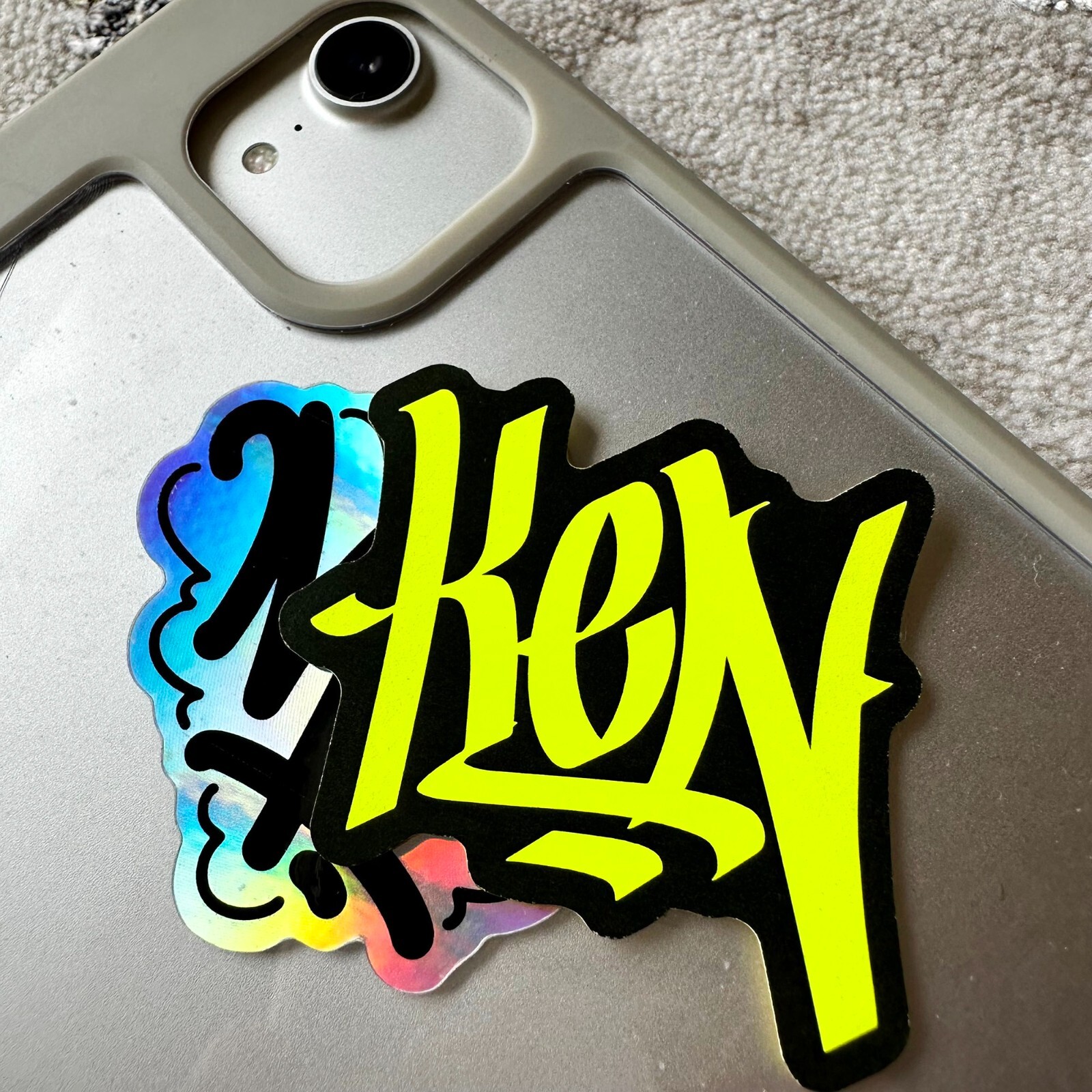 Neon Name Sticker Pack : KEN | for school or Office | graffiti | Calligraphy