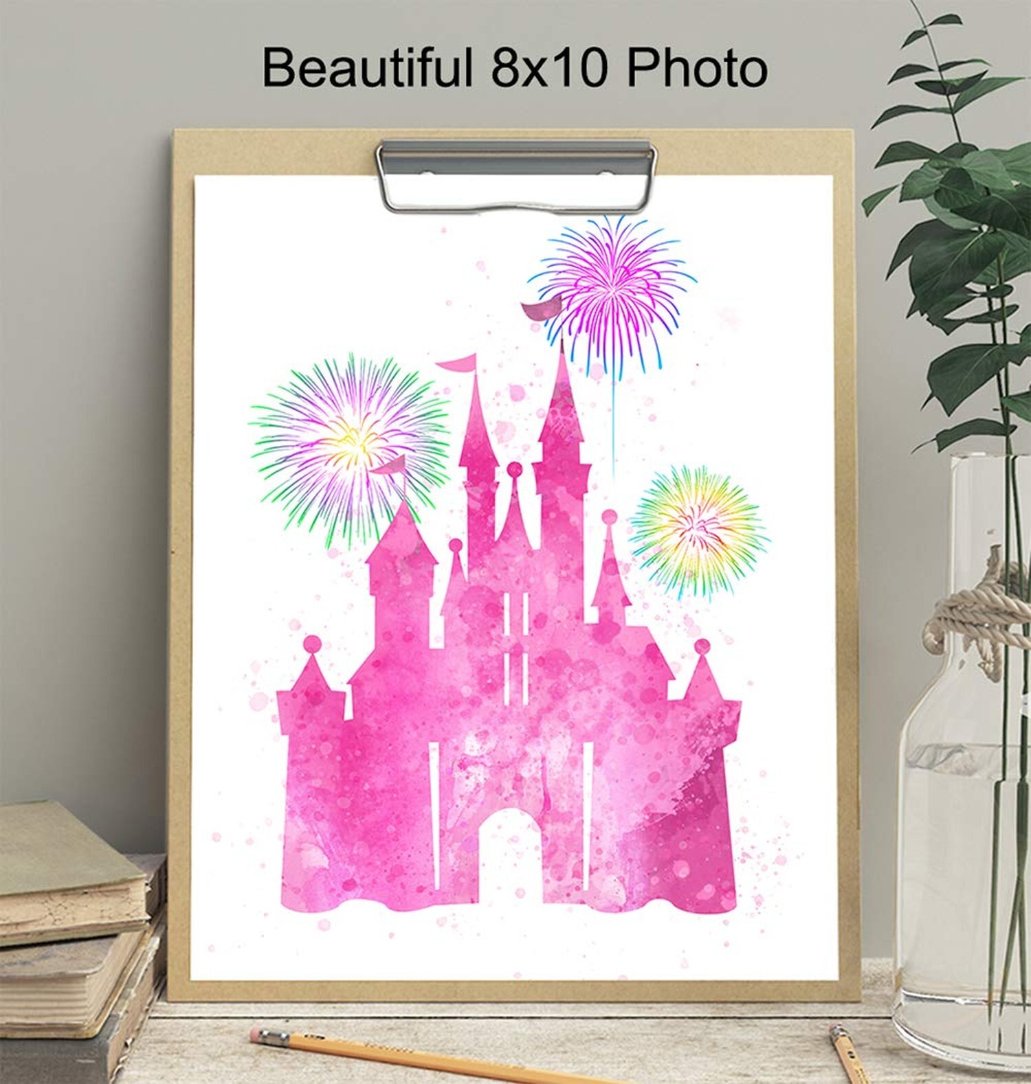 Castle Wall Art Poster print – Perfect Girl Room Decor for Kids and Women – G…