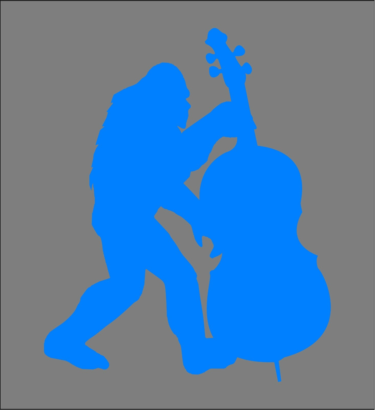 Bigfoot Decal with Upright Bass Musicians Music Funny Vinyl Truck Sticker