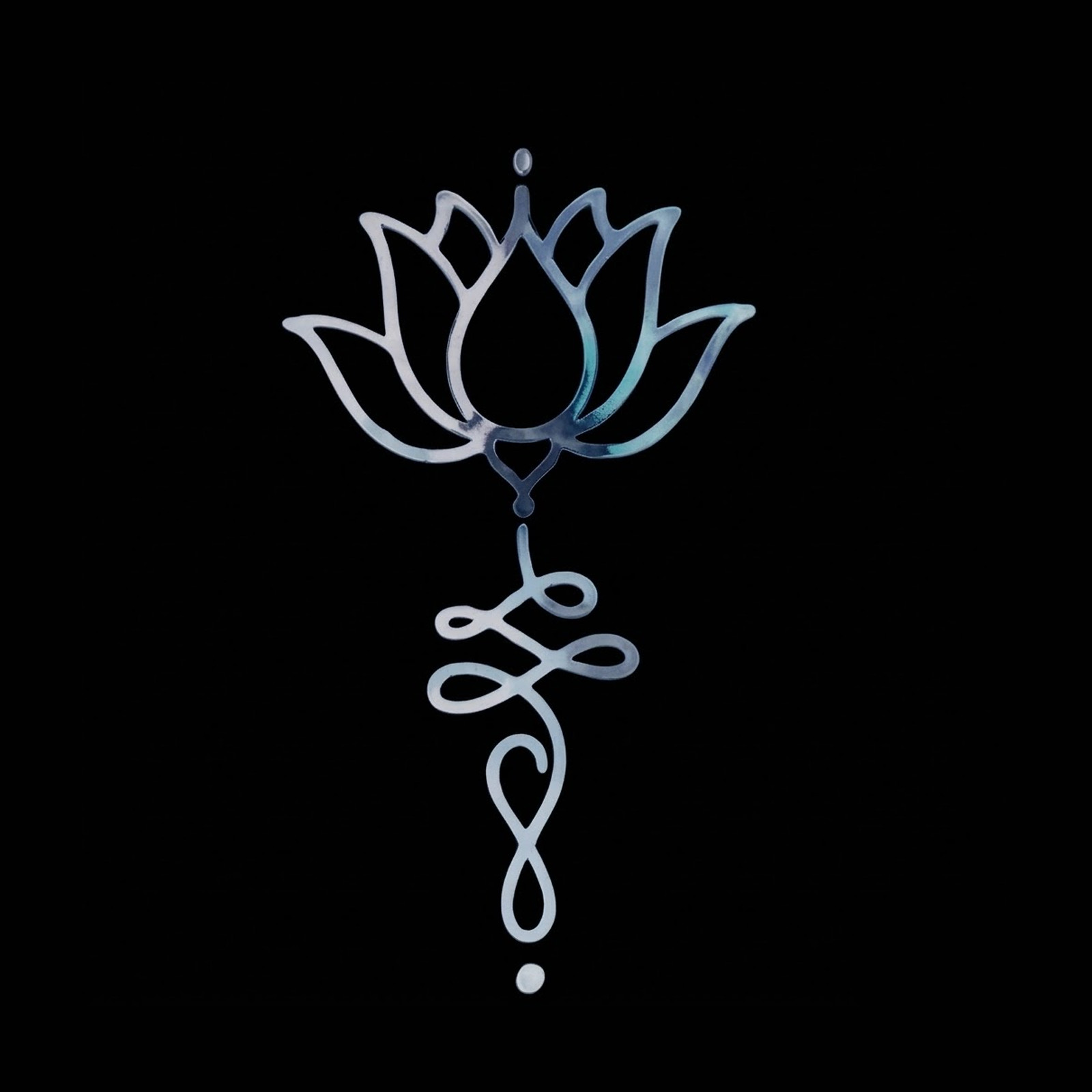 Lotus Flower Line Art Vinyl Decal Minimalist Boho Sticker Waterproof Car Window