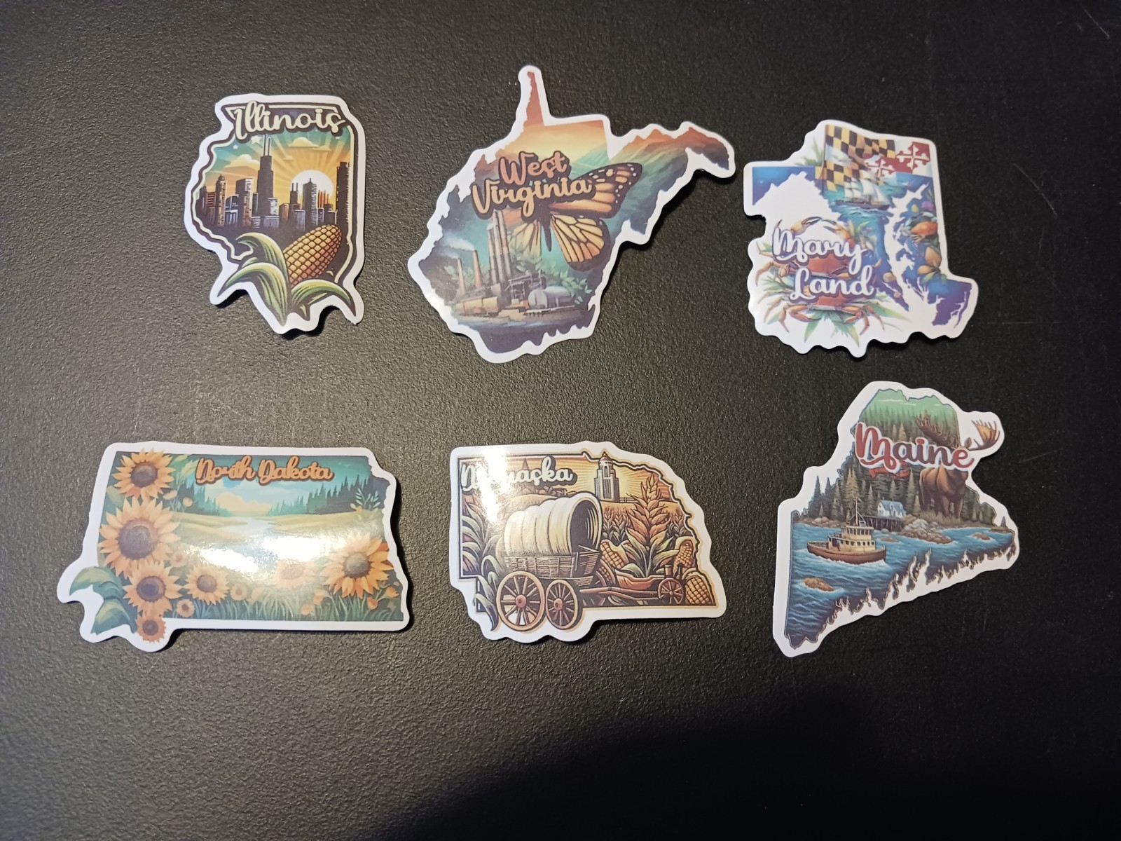 New 50 Vinyl U.S. States Stickers