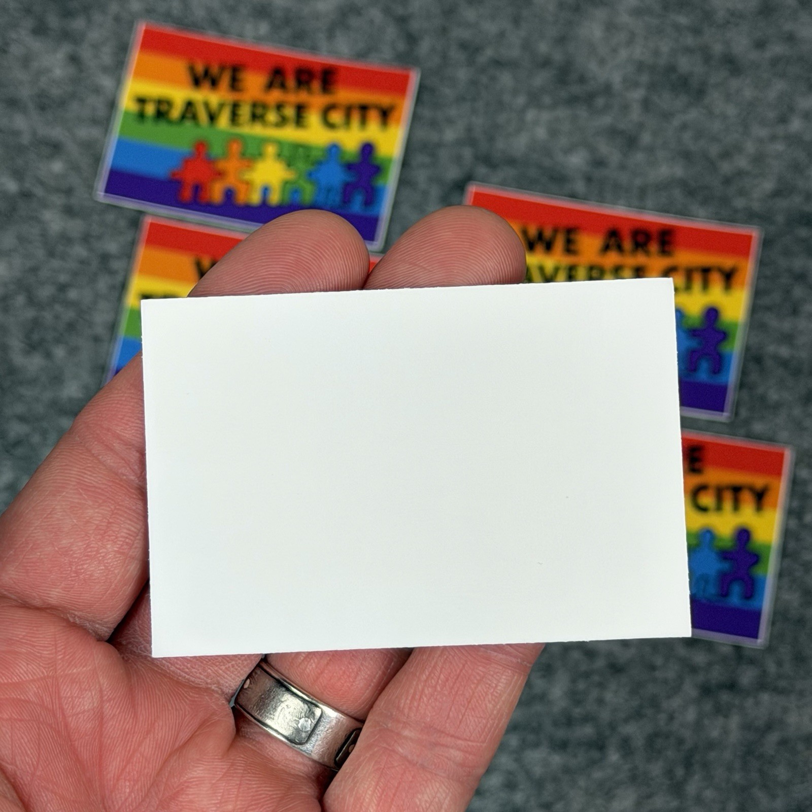 Traverse City MI Rainbow Sticker Lot of 5 Waterproof Vinyl Durable Pride Decals