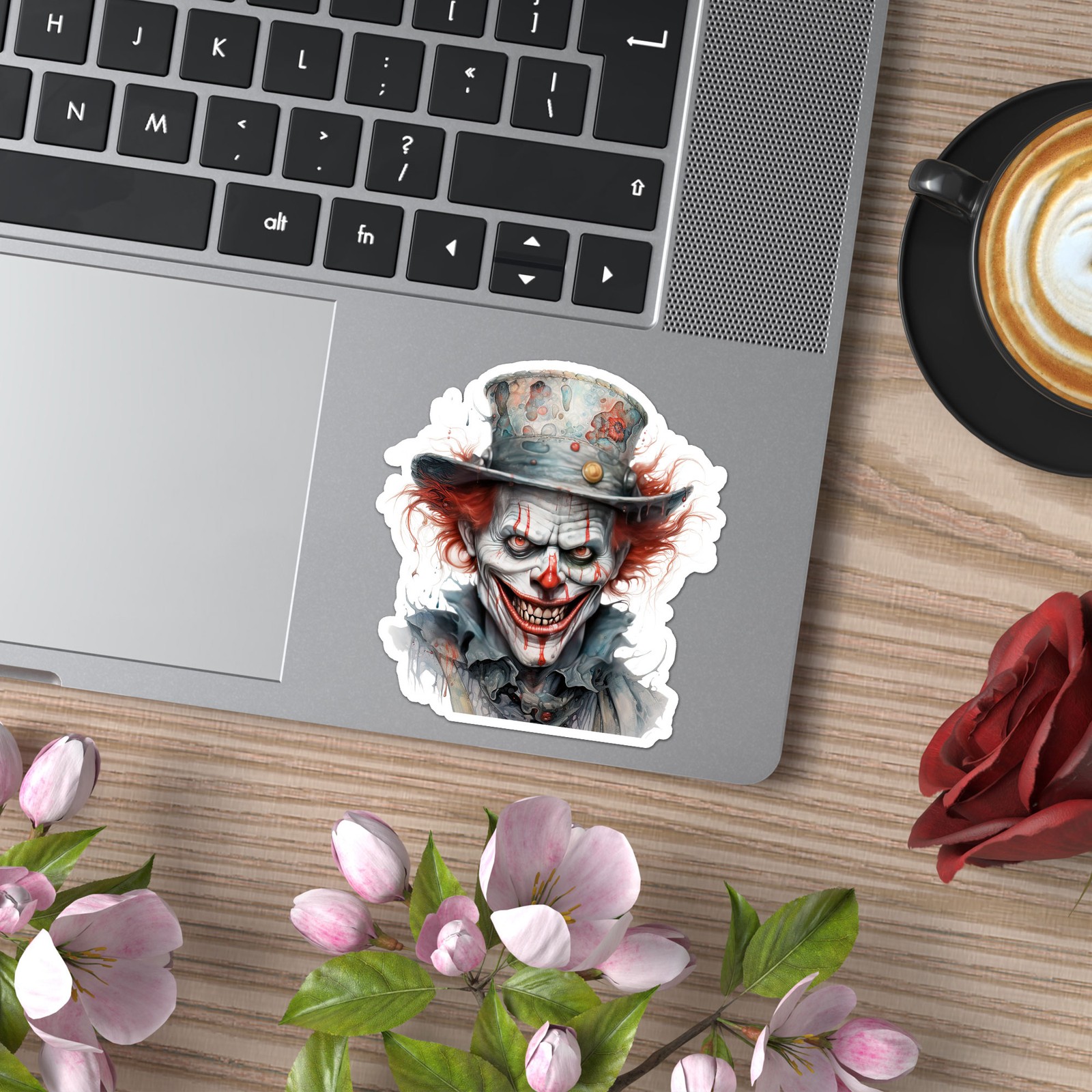 Scary Evil Clown – Vinyl Decal Sticker – Car Window Laptop – ebn11520