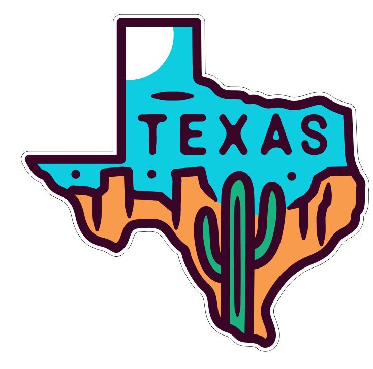 Texas Sticker Stickers A109