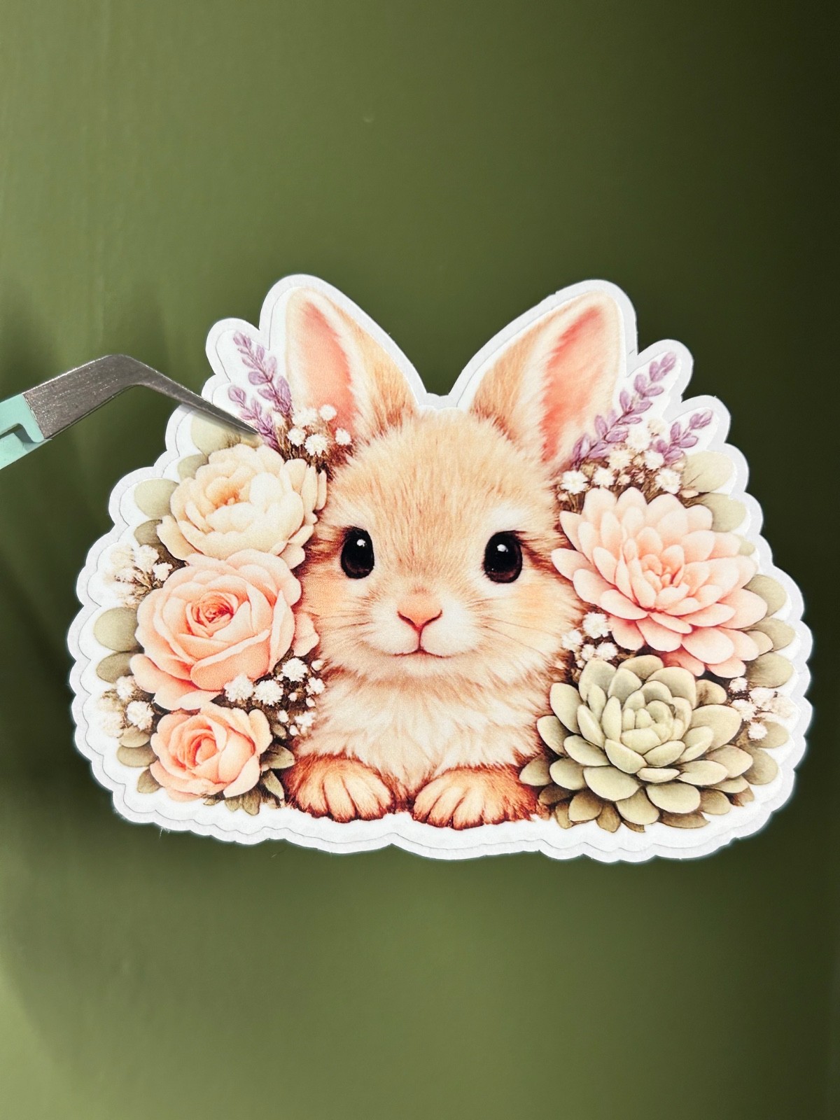 Matte or glossy bunny sticker