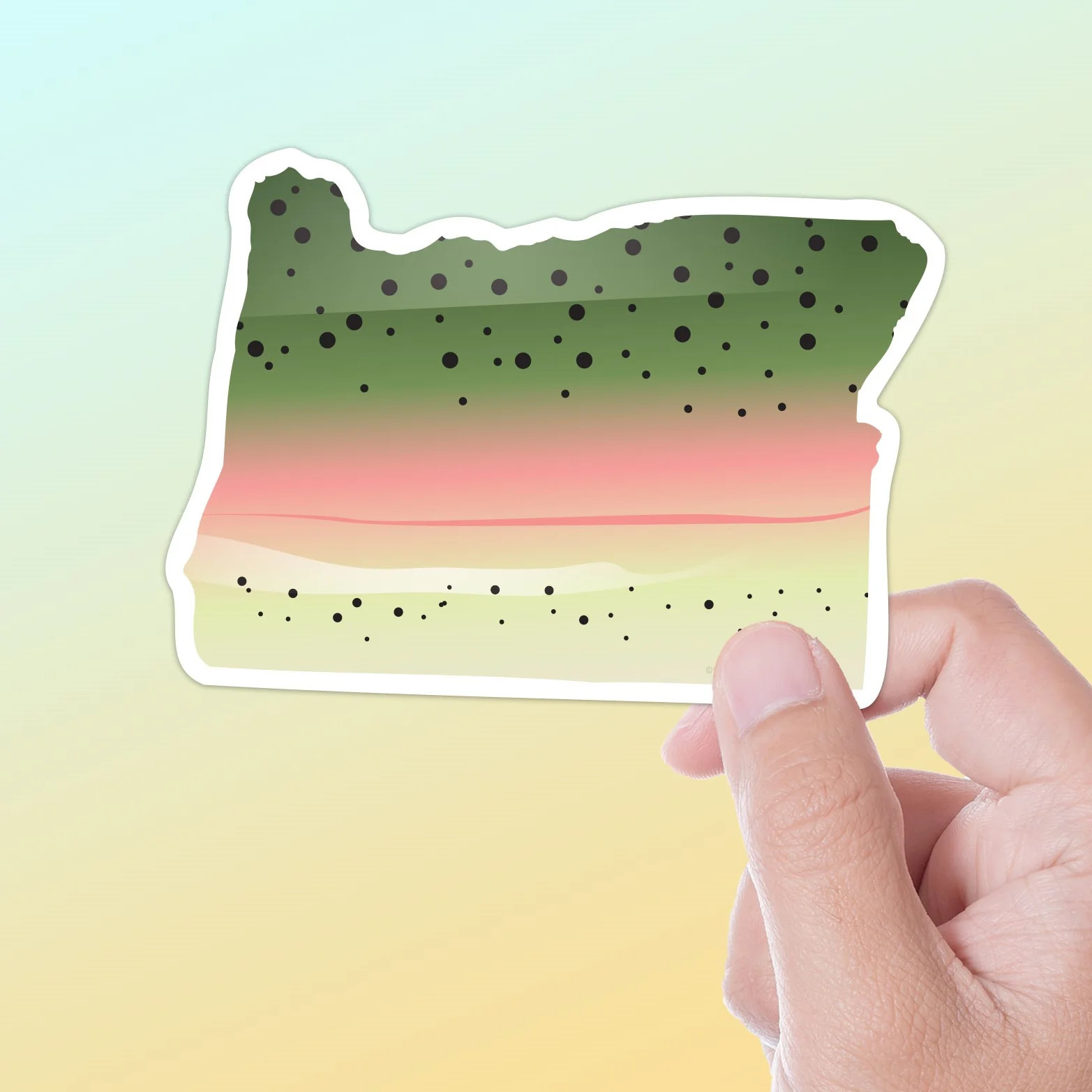 Rainbow Trout Oregon Fishing Sticker