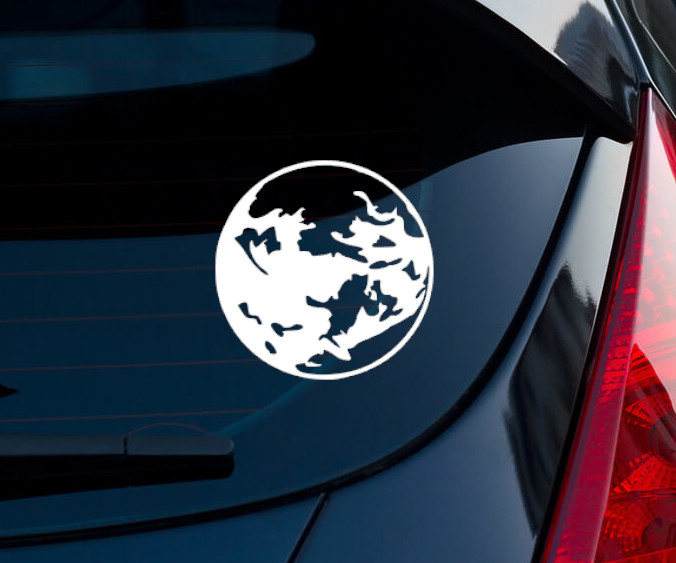Earthbound Logo Super Smash Bros Indoor/Outdoor Matte White Vinyl Decal 3"x3"