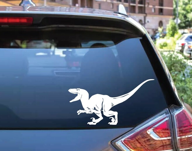 Dinosaur – Velociraptor #3, Jurassic Period 4-21" – Die Cut Vinyl Decal Sticker