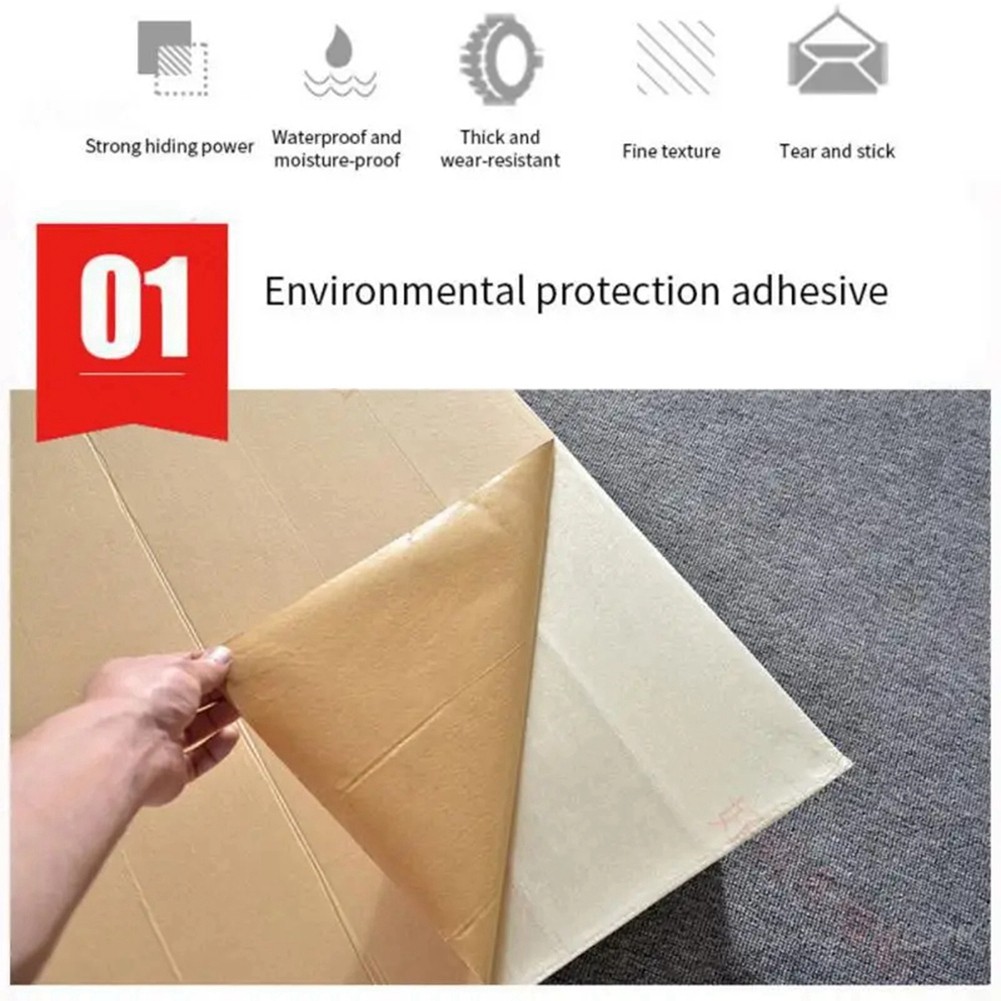 20Pcs 3D Wall Stickers Brick Self Adhesive Panels Home Decor Sticker8474