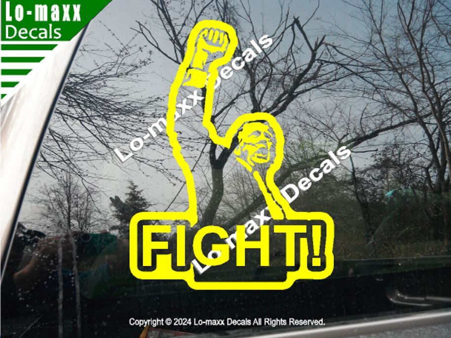 President Donald Trump Raised-Fist Fight Rally 2024 Die Cut Vinyl Decal