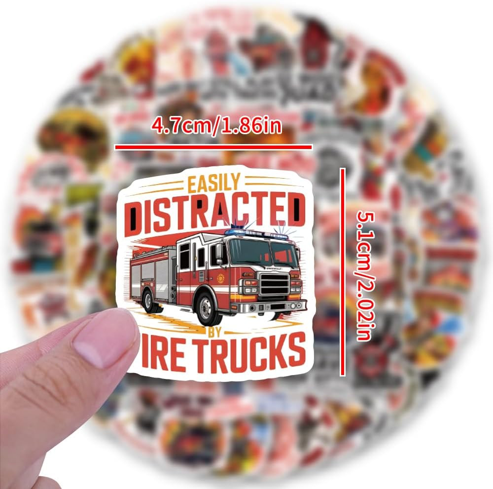123 Pcs Firefighter Stickers and Decals for Hard Hats
