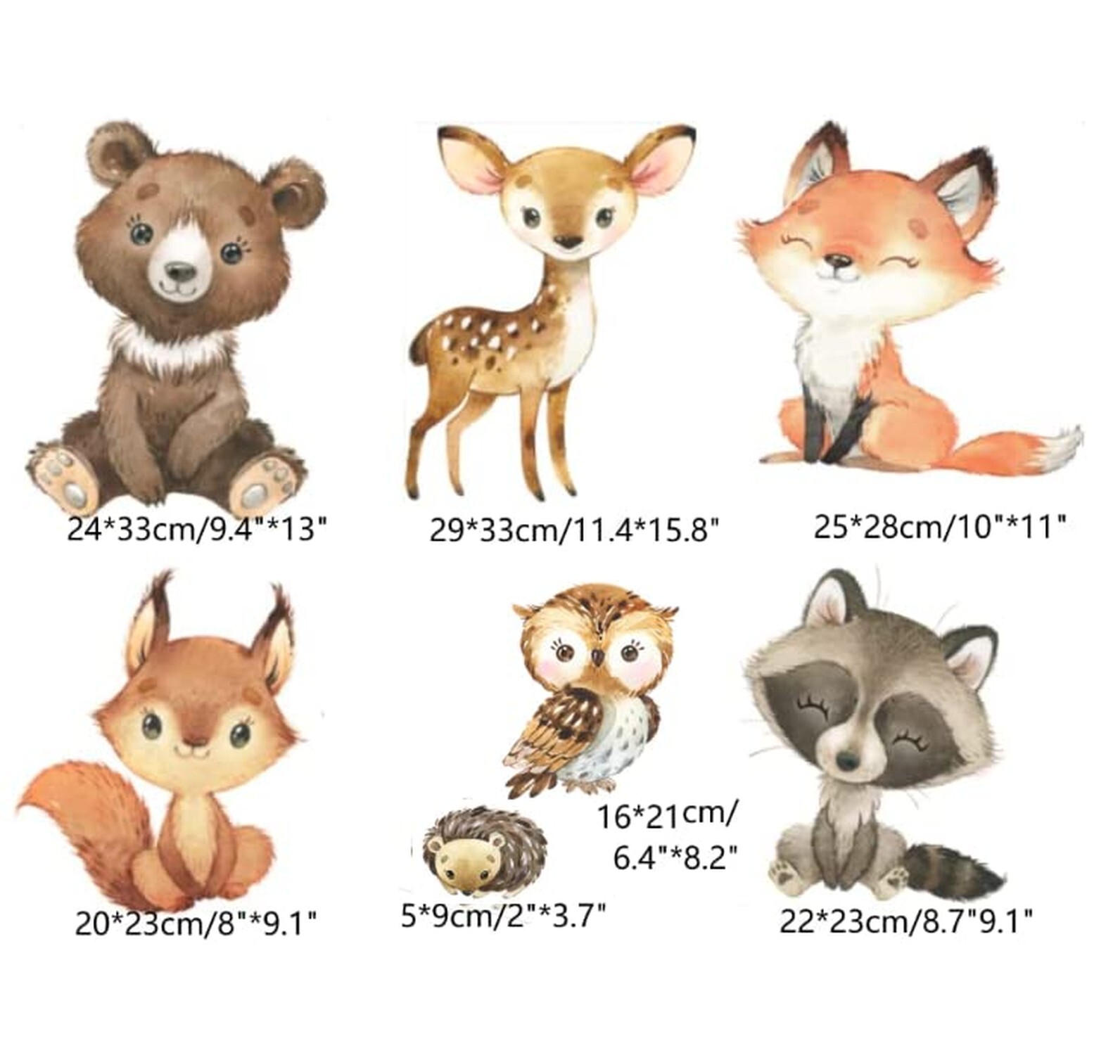 Woodland Nursery Wall Decals for Boys Girls Baby Nursery Kids Neutral Bedroom…