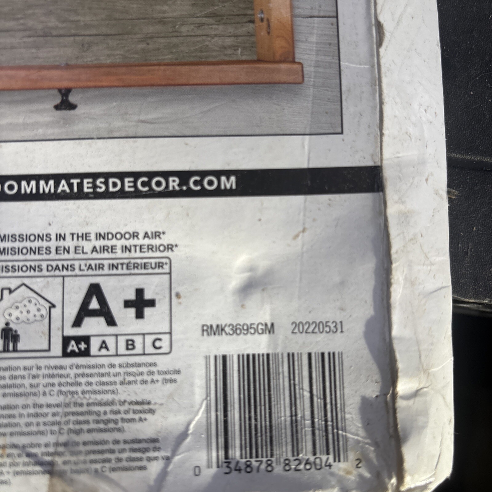 RoomMates RMK3695GM Distressed Barn Wood Plank Peel and Stick Multi-colored