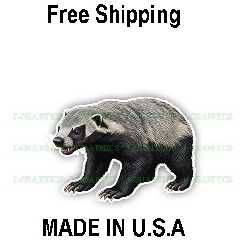 Honey Badger Vinyl Decal Sticker Wildlife Animal Hunt C