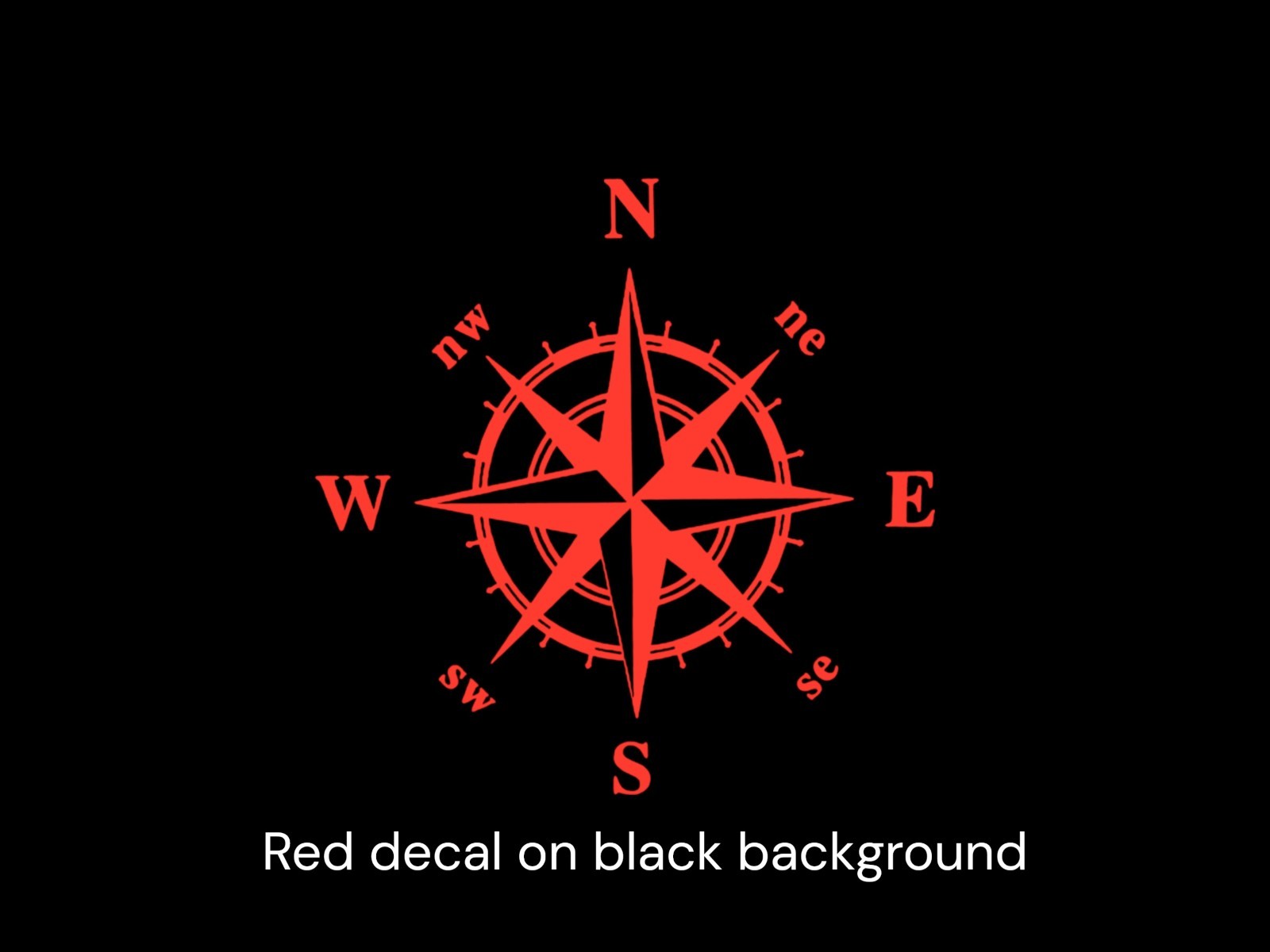 NSEW compass design #3 Decal for car Windows Laptops most Smooth Surfaces