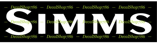 Simms Fishing Tackles – Outdoor Sports – Vinyl Die-Cut Peel N' Stick Decals