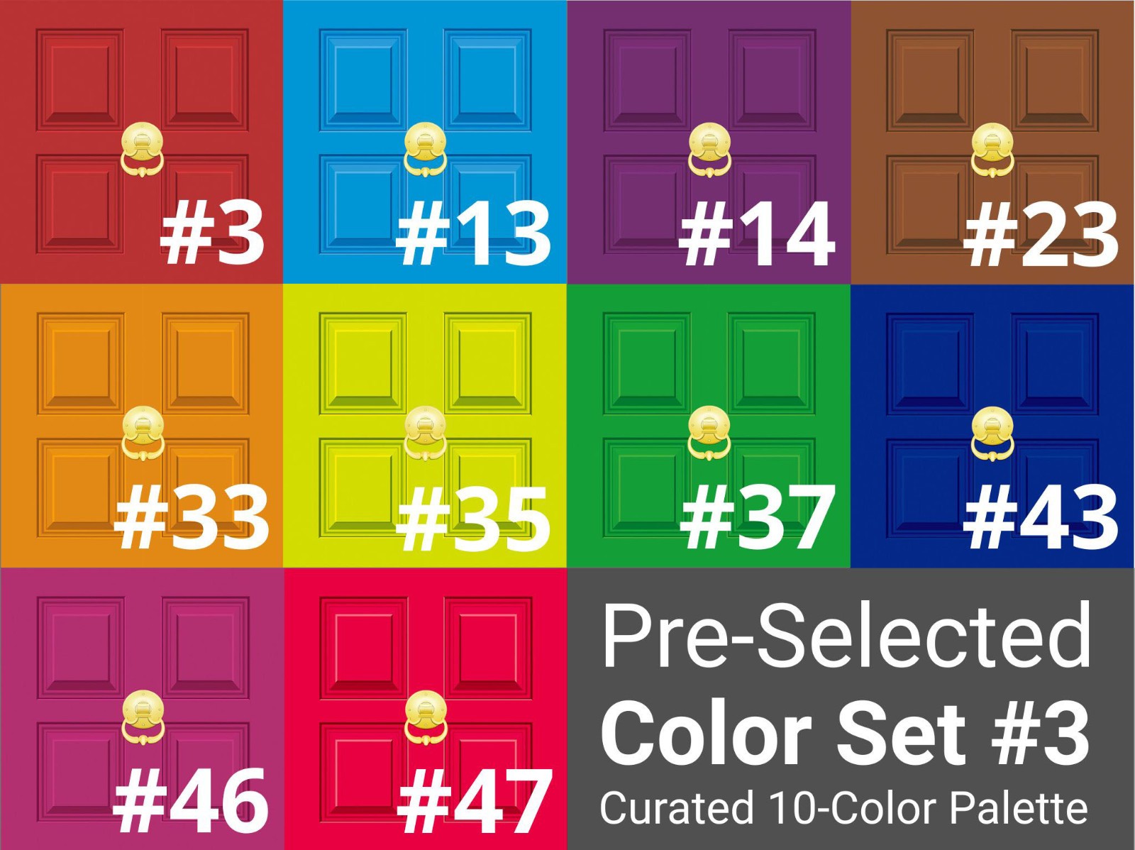 Set of Memory Care Top Half Door Wraps for Wayfinding, Custom Color Murals