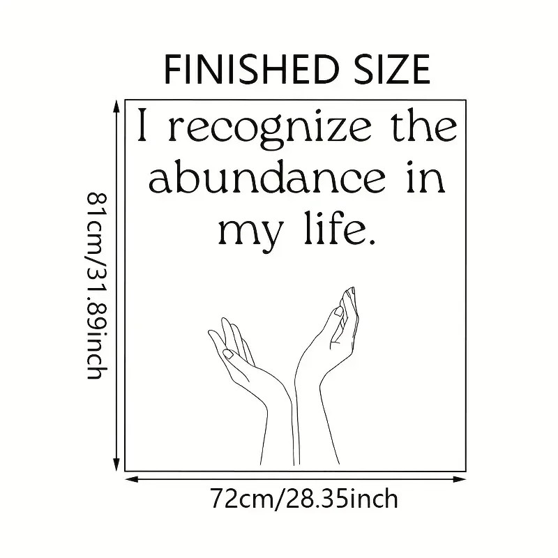 Wall Decal "I Recognize the Abundance in My Life Contemporary Plastic Home Decor
