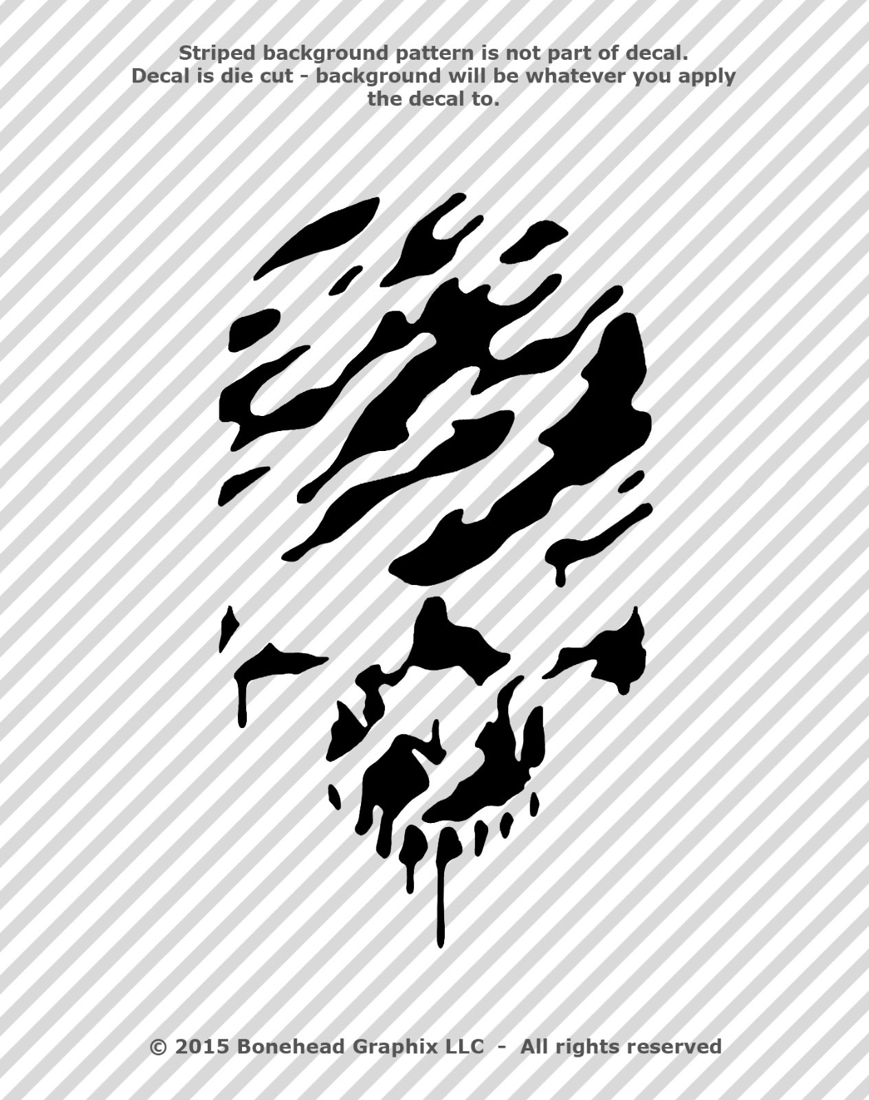Camo Skull Vinyl Decal 8.5 inch Punisher Walking Dead Window Sticker