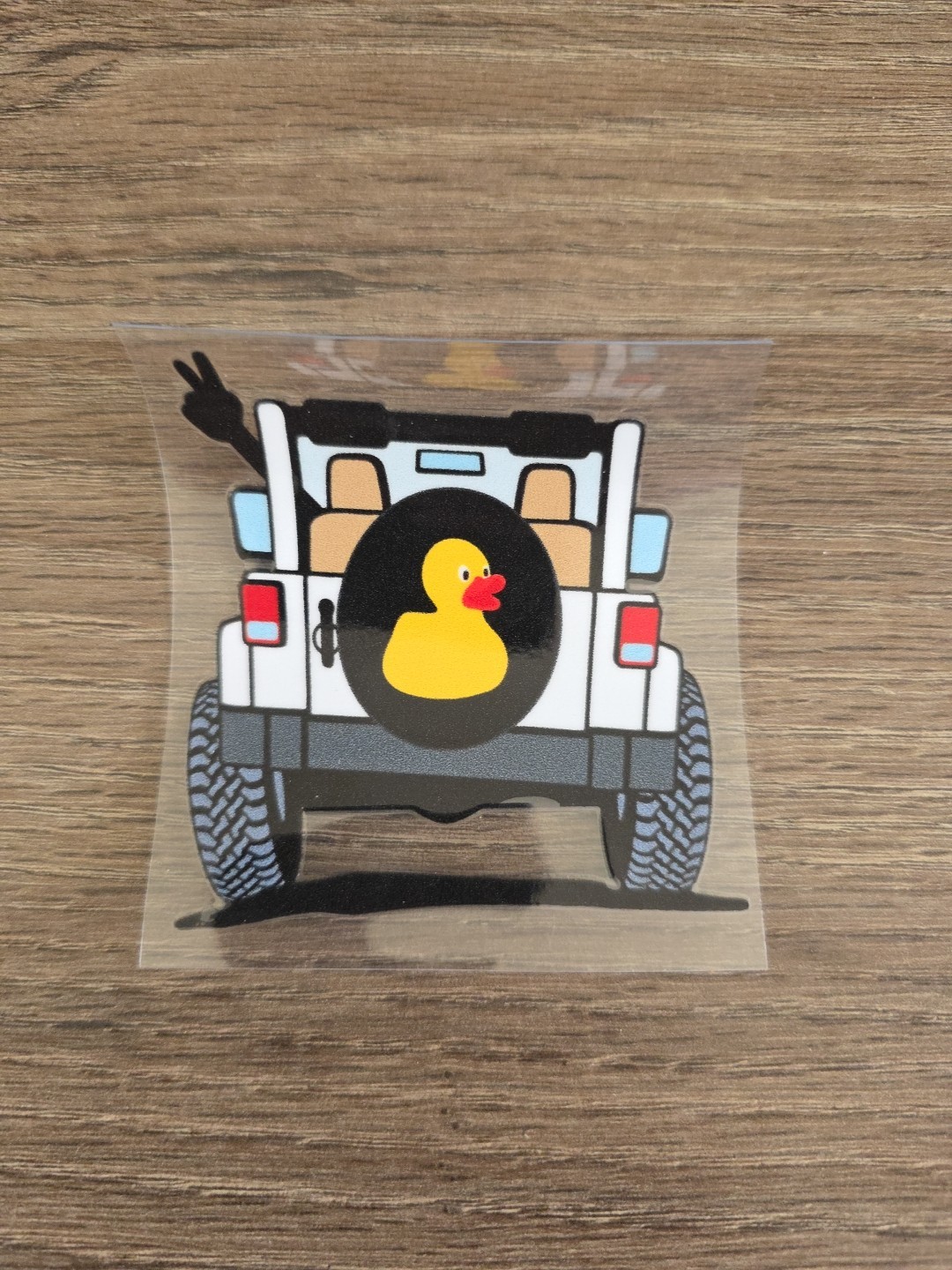 Multi Colored UV DTF Rubber Duckie On Space Jp DECAL STICKER for Vehicle USA