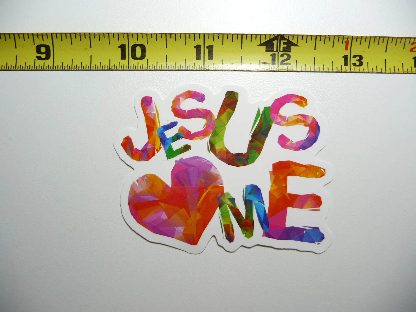 JESUS HEART LOVES ME SMALL STICKER DECAL CHRISTIAN CHURCH FAITH RELIGION
