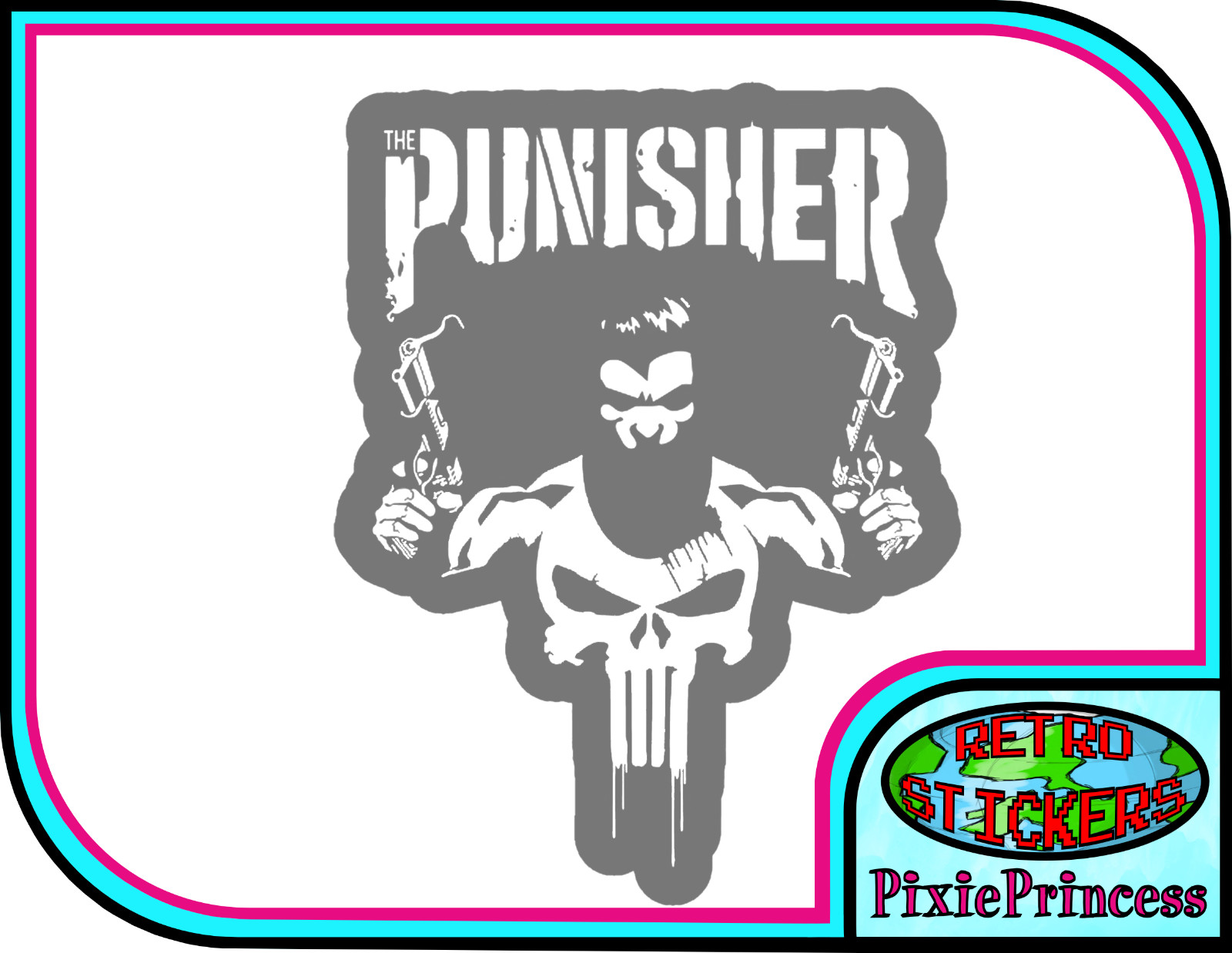 Marvel The Punisher Frank H Vinyl Sticker Car Bike Truck Window Wall Art Comic