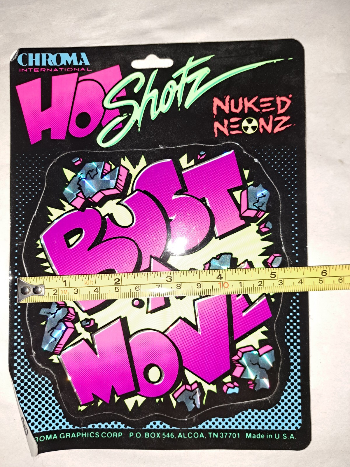Chroma International Holographic Decal Vintage BUST-A-MOVE 90s NEW Hot Shotz