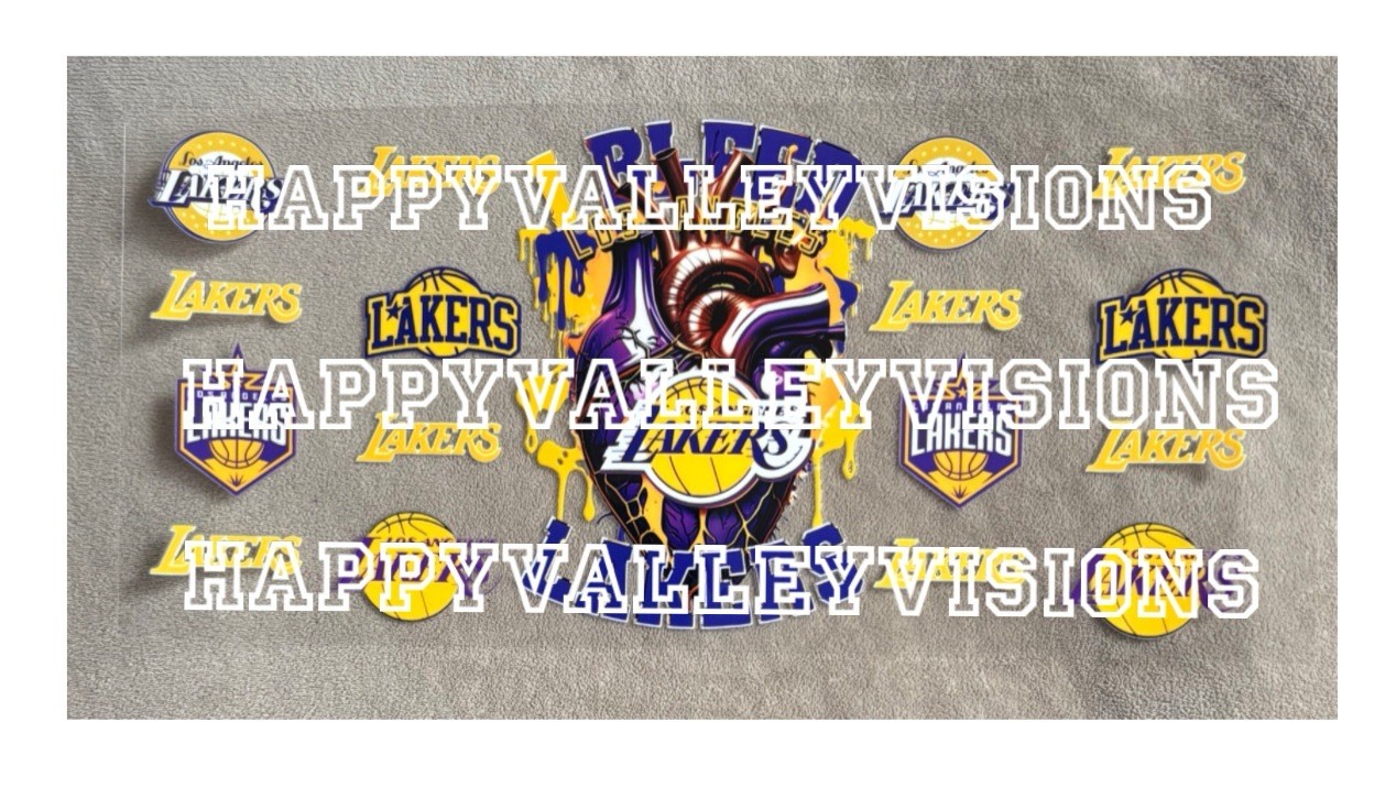 LOS ANGELES Basketball Team UV DTF Transfer Stickers Cup Wrap DIY Glasses