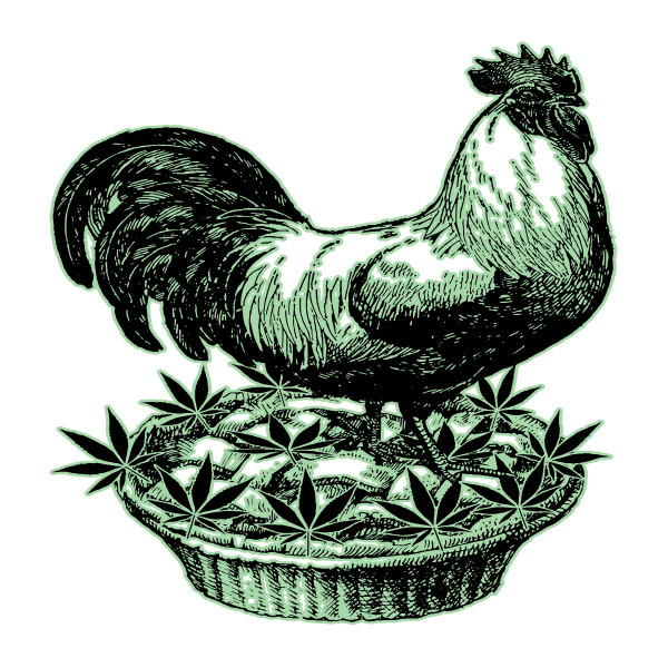 Weatherproof Chicken Pot Pie Weed Stickers Vinyl Decal Added Layer UV Safe Humor