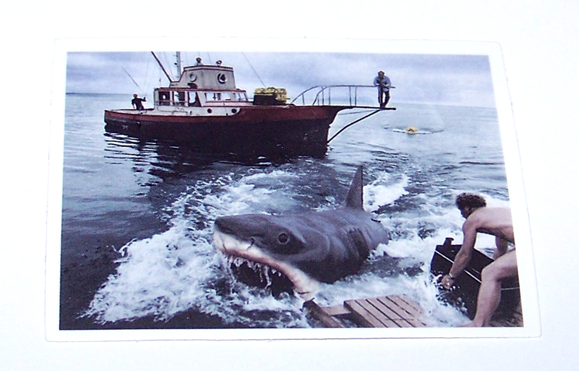 JAWS Shark Cut Sticker Decal Movie Horror Film Great White Shark The Orca Quint