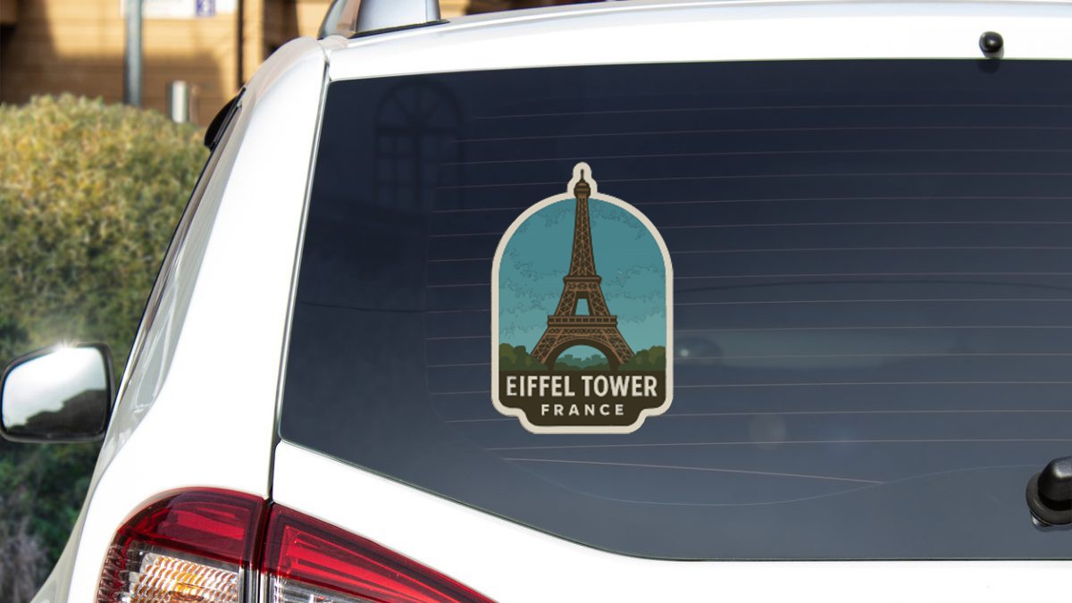 Eiffel Tower France Sticker Decal Vinyl Die-Cut Symbolic Landmark Design