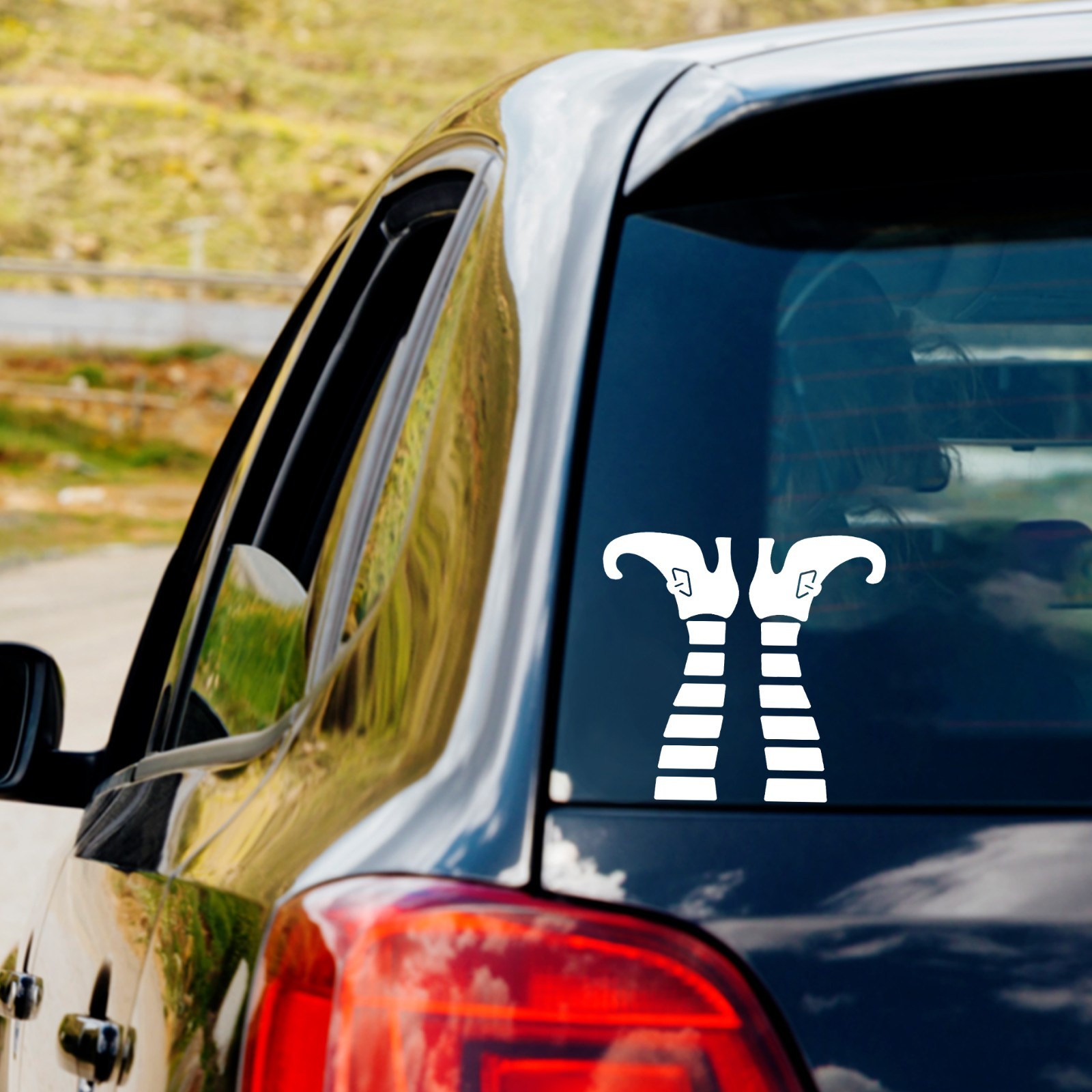 Wicked Witch Feet Vinyl Decal Sticker Car Truck Window Laptop Halloween