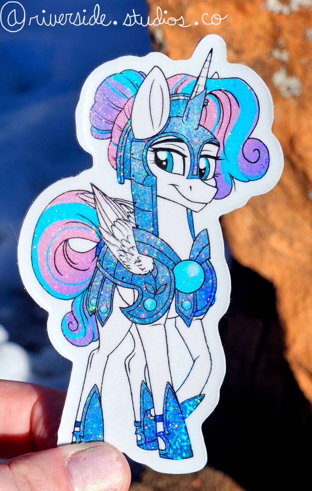 Princess Flurry Heart Vinyl Glitter Sticker 3" Original Art My Little Pony