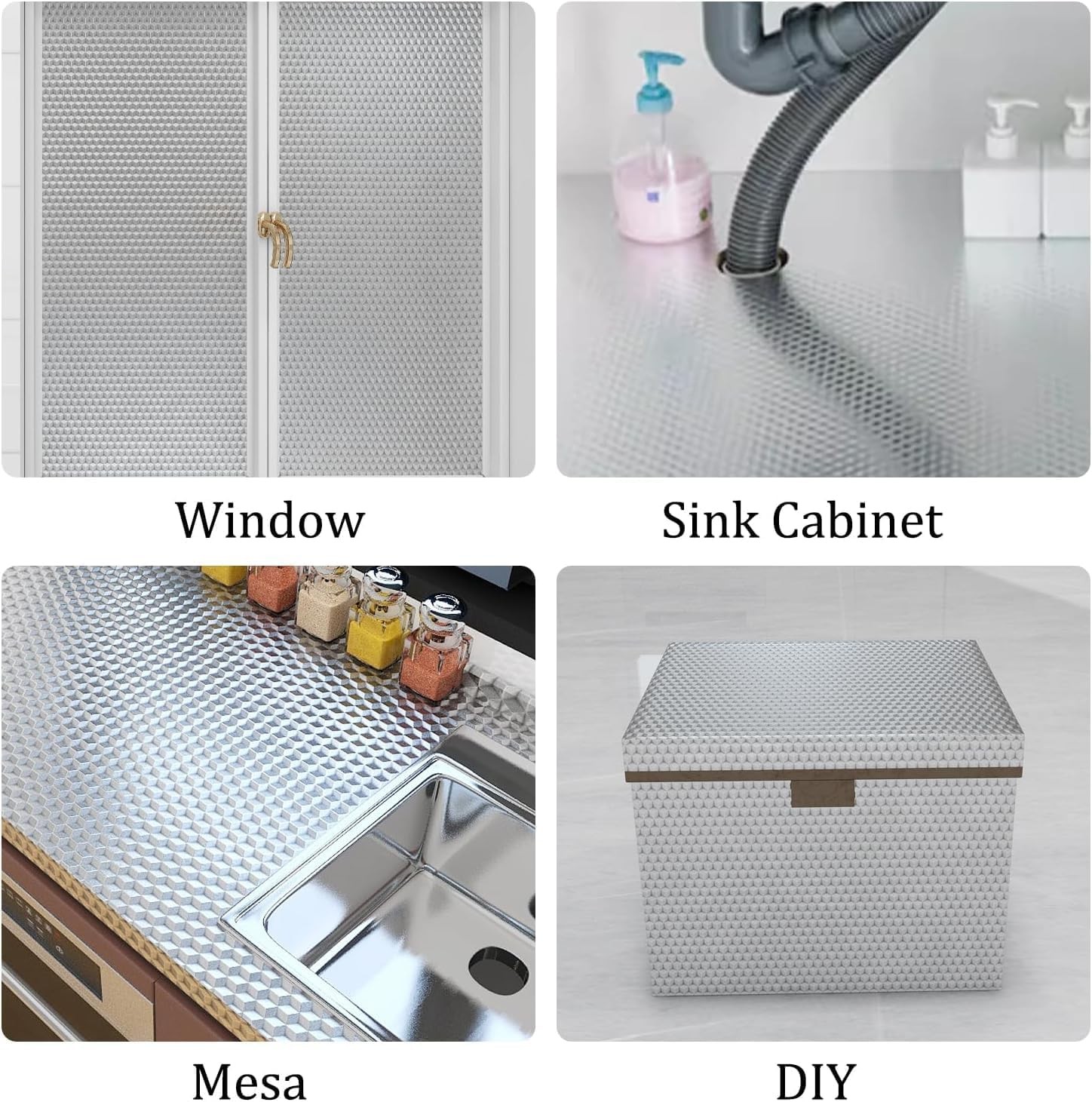 Kitchen Wallpaper Oil Proof Sticker Backsplash Self-Adhesive Paper Cabinet Liner