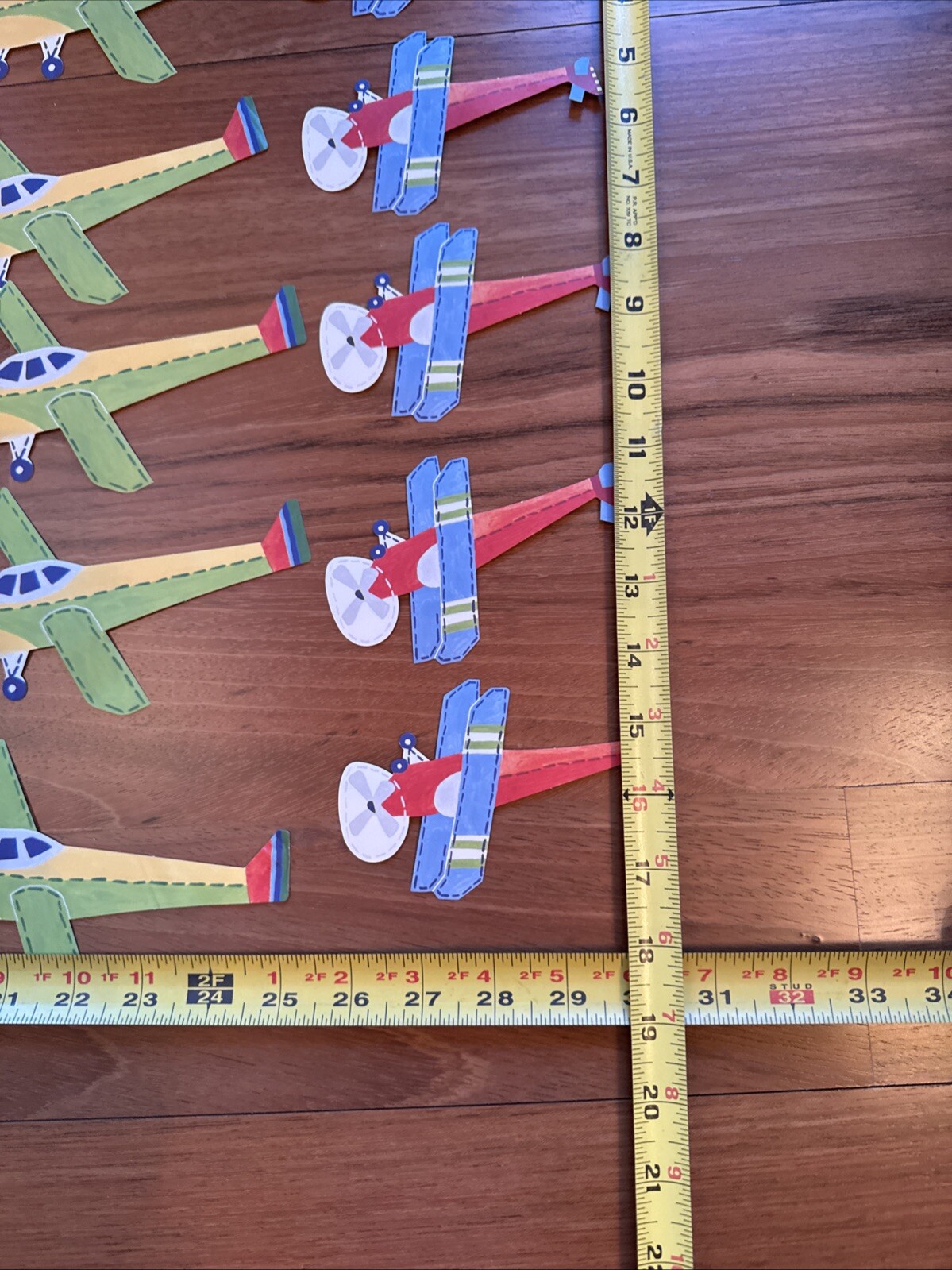 NEW 25 Pottery Barn Kids Vintage Airplane Planes Wallies Wall Cutouts Decals