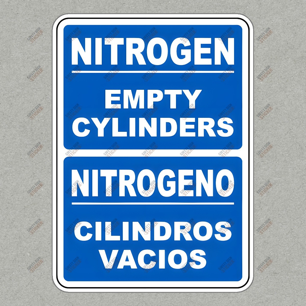 Nitrogen Empty Cylinders Safety Sign Sticker OSHA Compliant Warning #843291
