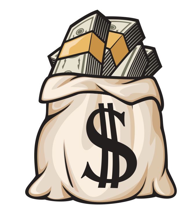 Bag of Cash Money Sticker Stickers A448