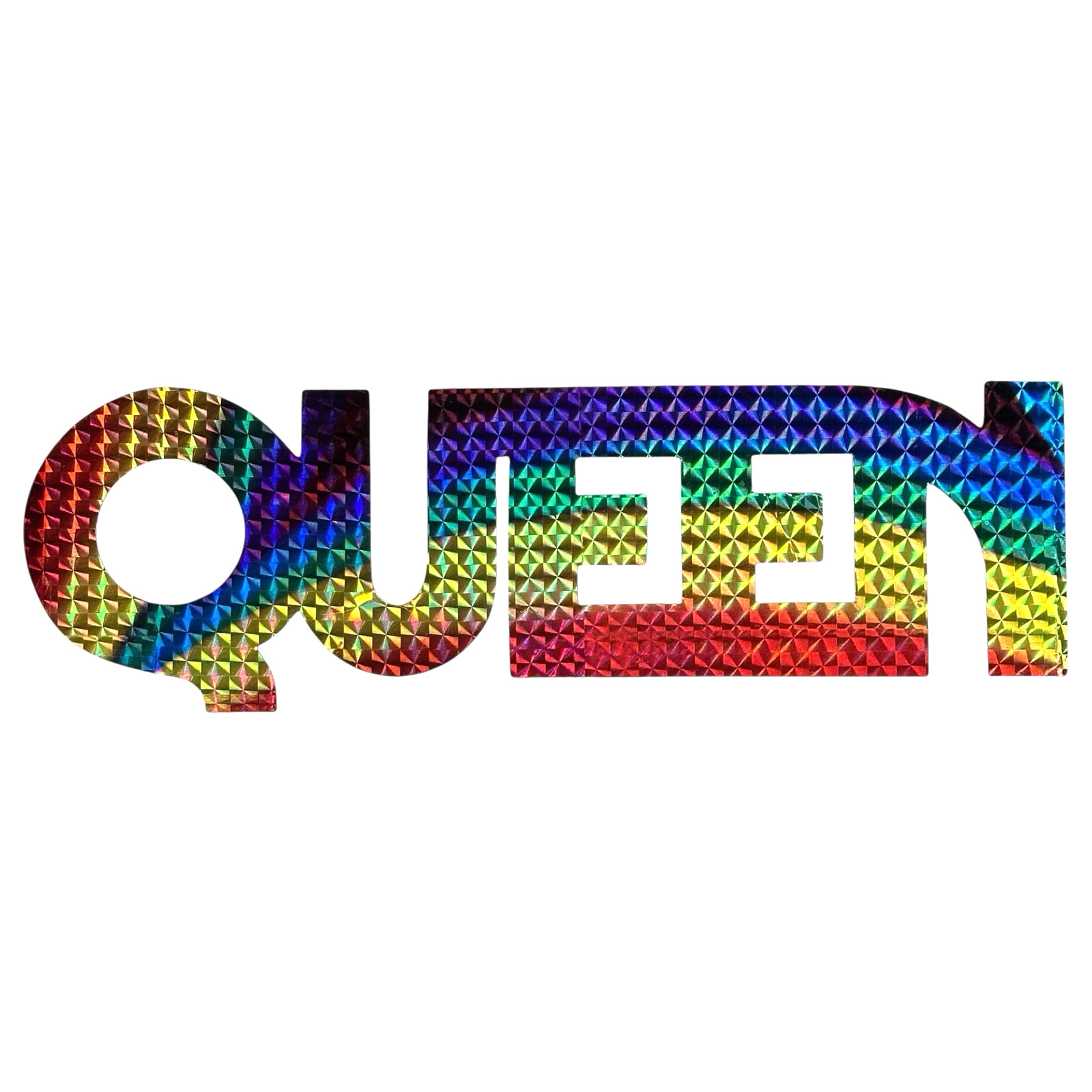 Vintage QUEEN Rainbow Prism Sticker Classic Rock Band Gay Interest LGBTQ Pride