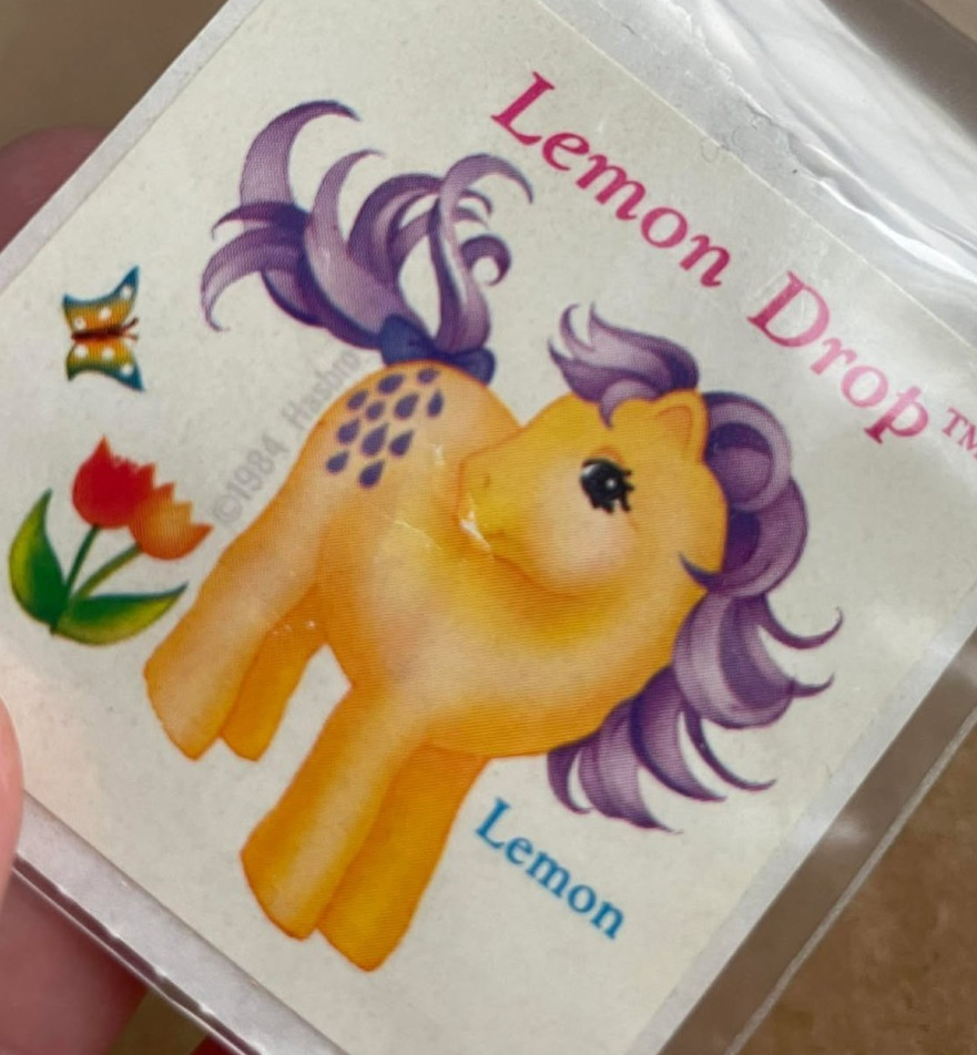 VTG My Little Pony Lemon Drop 1984 Hasboro Sticker