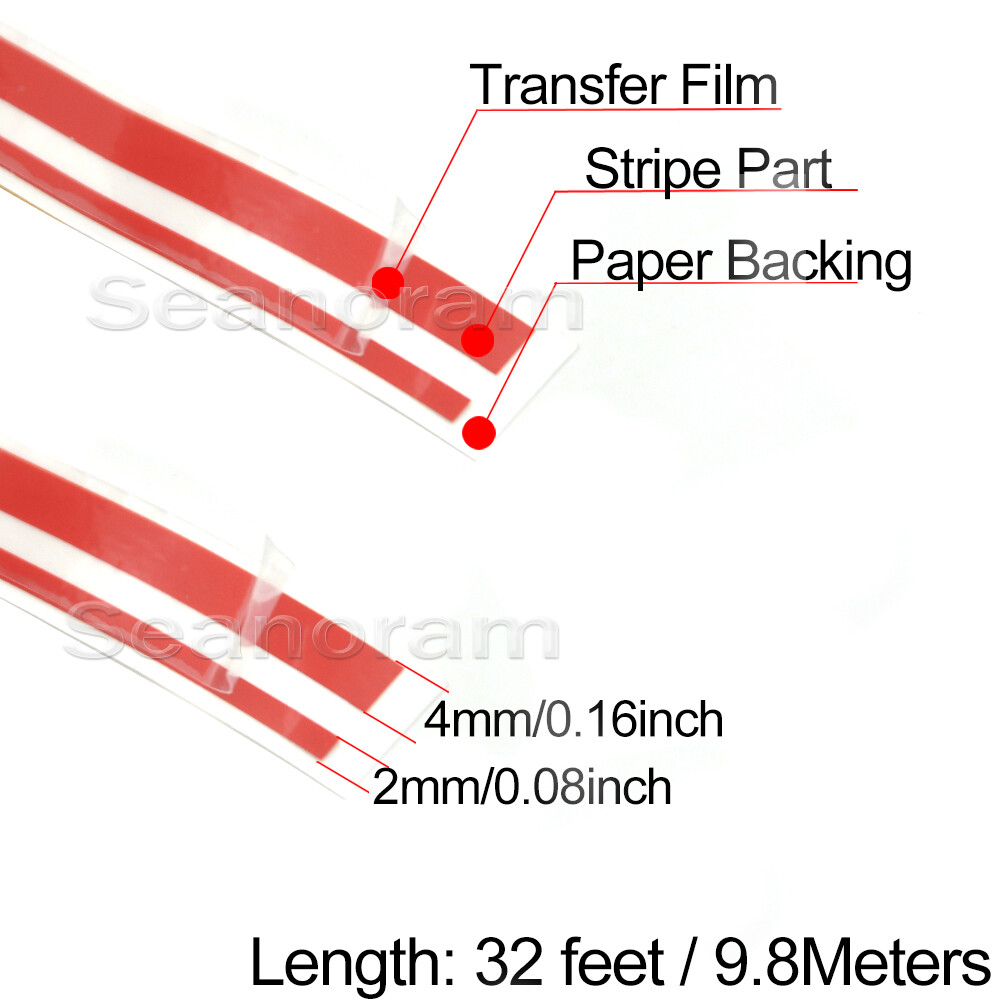 1/12"& 1/6" Red DIY Home Shop Bar Pinstriping Pin Stripe Decal Vinyl Sticker