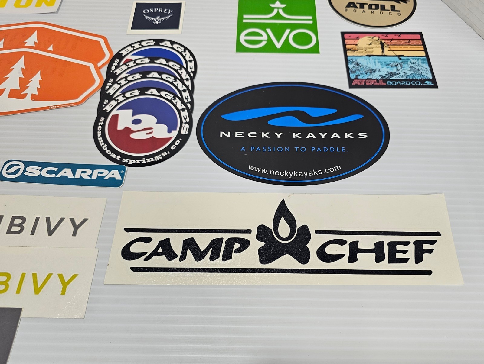 Outdoor Hiking & Camping Sticker & Decal Lot Primus Sawyer Zenbivy Lot Of 28