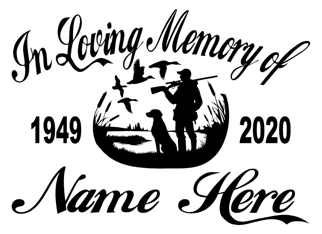 In Loving Memory of Decal – Duck Hunter Outdoors Retriever Memorial Sticker #2