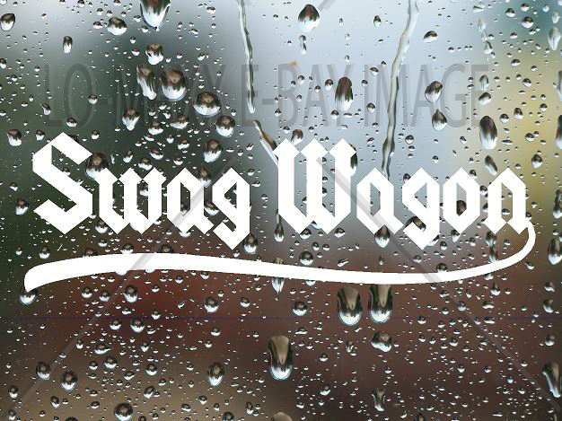 Swag Wagon Car Truck Mini Van Glass Bumper Custom Graphic Die Cut Vinyl Decal