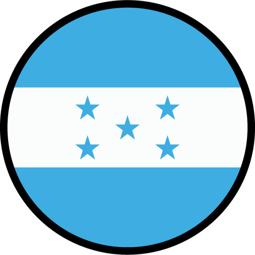 Honduras Flag Circle Sticker Decal